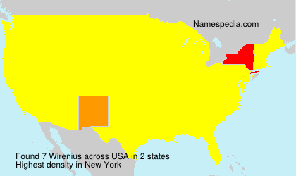 Surname Wirenius in USA