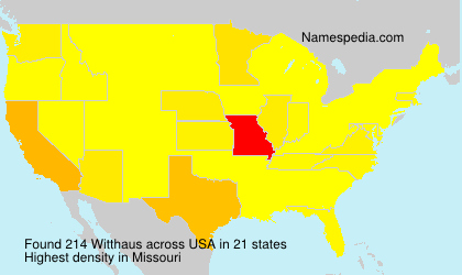 Surname Witthaus in USA
