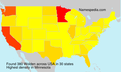Surname Wolden in USA