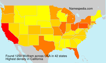 Surname Wolfram in USA