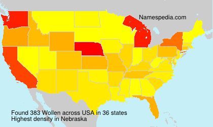 Surname Wollen in USA