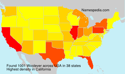 Surname Woolever in USA