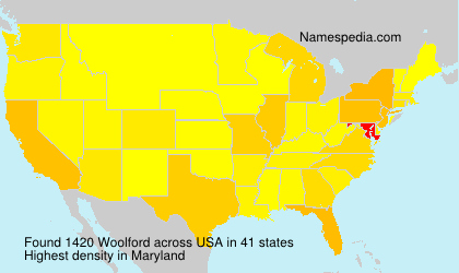 Surname Woolford in USA