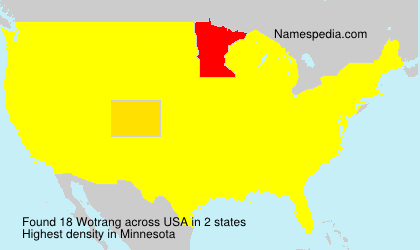 Surname Wotrang in USA