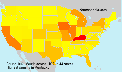 Surname Wurth in USA