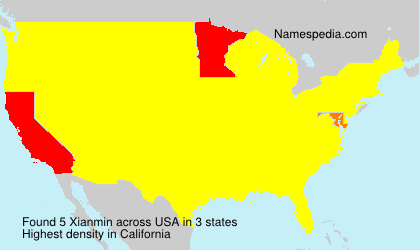 Surname Xianmin in USA