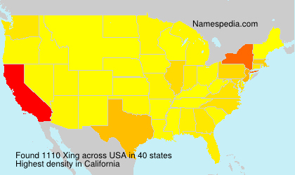 Surname Xing in USA