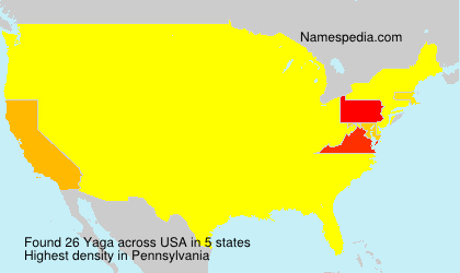 Surname Yaga in USA