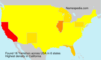 Surname Yamshon in USA