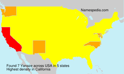 Surname Yanaze in USA