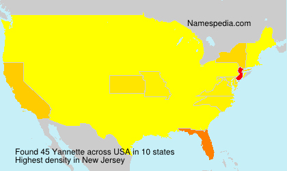 Surname Yannette in USA