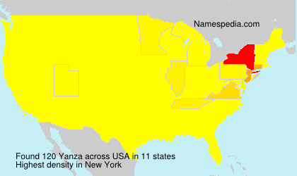 Surname Yanza in USA