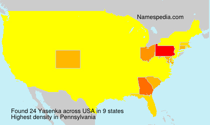 Surname Yasenka in USA