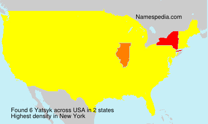 Surname Yatsyk in USA