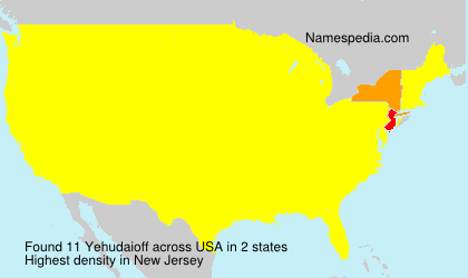 Surname Yehudaioff in USA