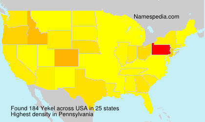 Surname Yekel in USA