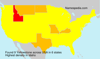 Surname Yellowstone in USA