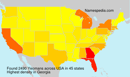 Surname Yeomans in USA