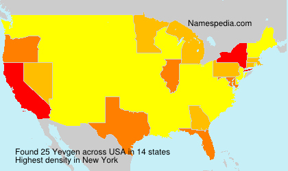 Surname Yevgen in USA