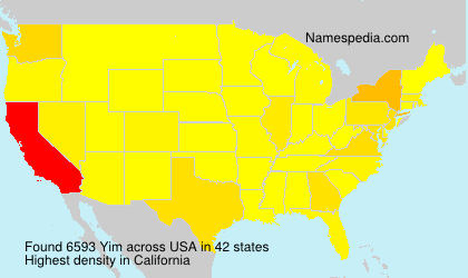 Surname Yim in USA
