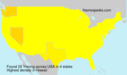 Surname Yorong in USA
