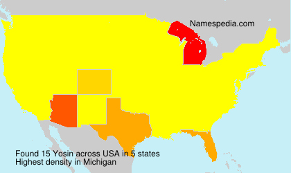 Surname Yosin in USA