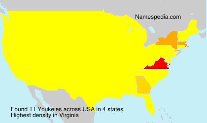 Surname Youkeles in USA