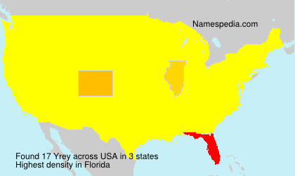 Surname Yrey in USA