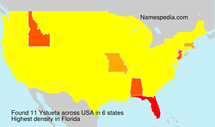 Surname Ystueta in USA