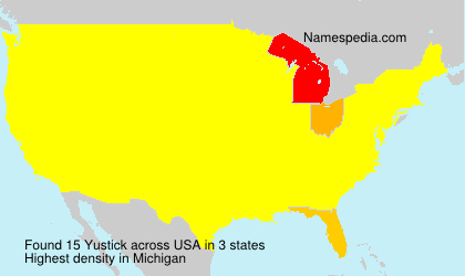 Surname Yustick in USA