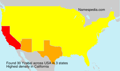 Surname Yzabal in USA