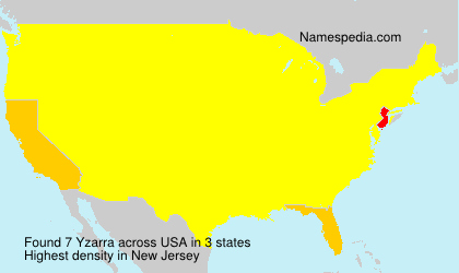 Surname Yzarra in USA