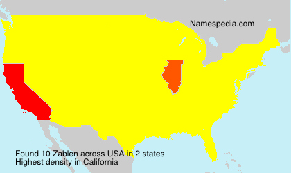 Surname Zablen in USA