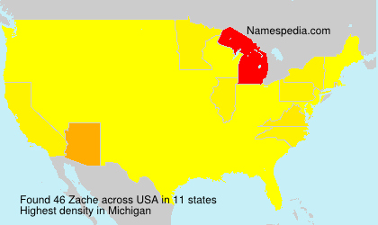 Surname Zache in USA