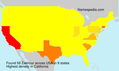 Surname Zakhour in USA