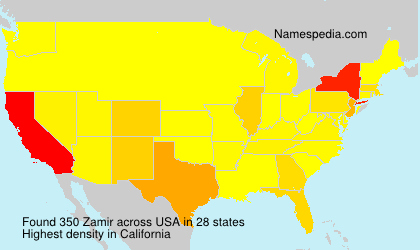 Surname Zamir in USA