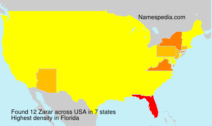Surname Zarar in USA