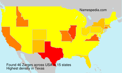 Surname Zarges in USA