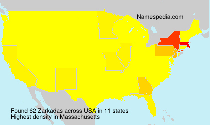 Surname Zarkadas in USA