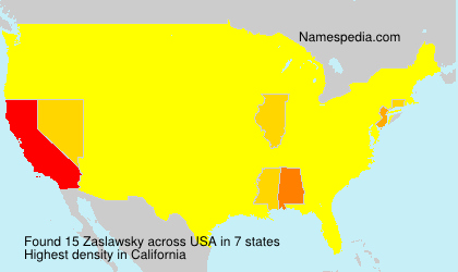 Surname Zaslawsky in USA