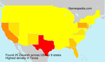 Surname Zavareh in USA