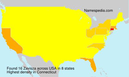 Surname Zavisza in USA