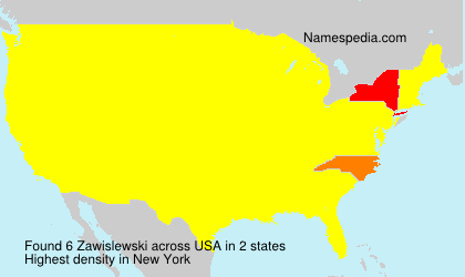 Surname Zawislewski in USA