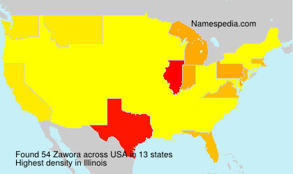 Surname Zawora in USA