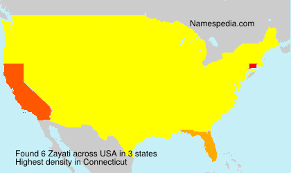 Surname Zayati in USA