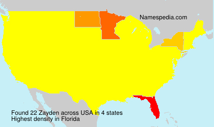 Surname Zayden in USA
