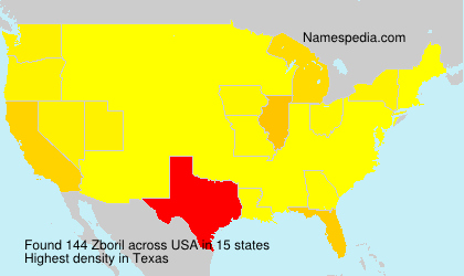 Surname Zboril in USA