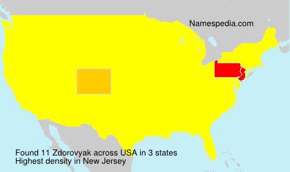 Surname Zdorovyak in USA