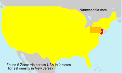 Surname Zeccardo in USA