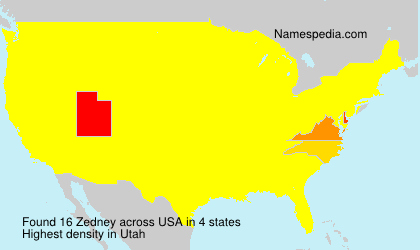 Surname Zedney in USA